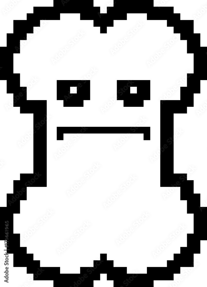 Fototapeta premium Serious 8-Bit Cartoon Bone