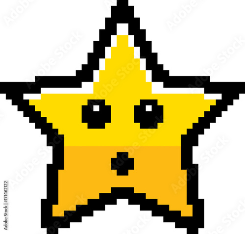 Wallpaper Mural Surprised 8-Bit Cartoon Star Torontodigital.ca