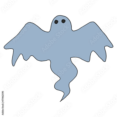Hand Drawn Halloween Set. Ghost.