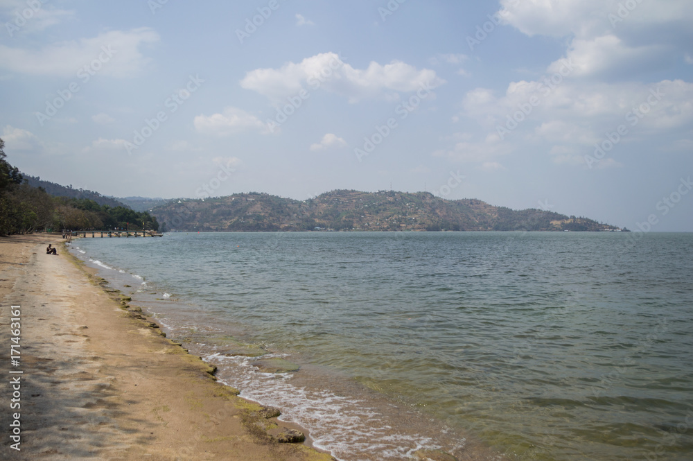 Beach along Lake Kivu, Gisenyi, Rwanda Beach along Lake Kivu, Gisenyi, Rwanda
