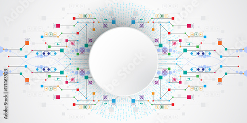 Vector abstract technology concept.