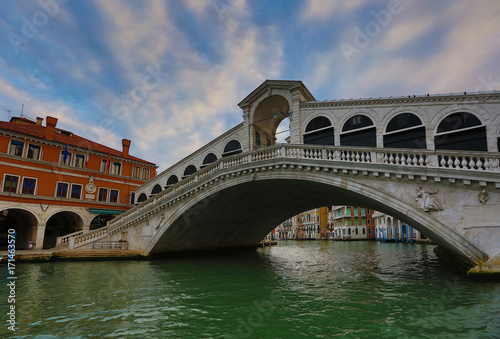 Rialto bridge in Venice at morning