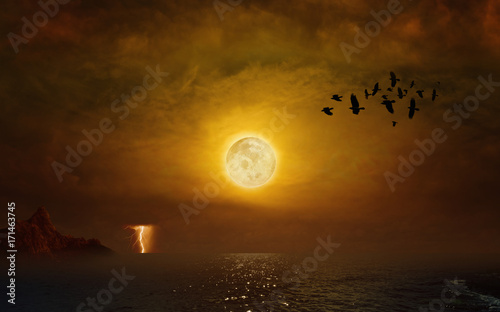 Scary full mon night