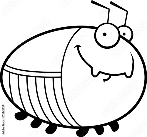 Happy Cartoon Cockroach