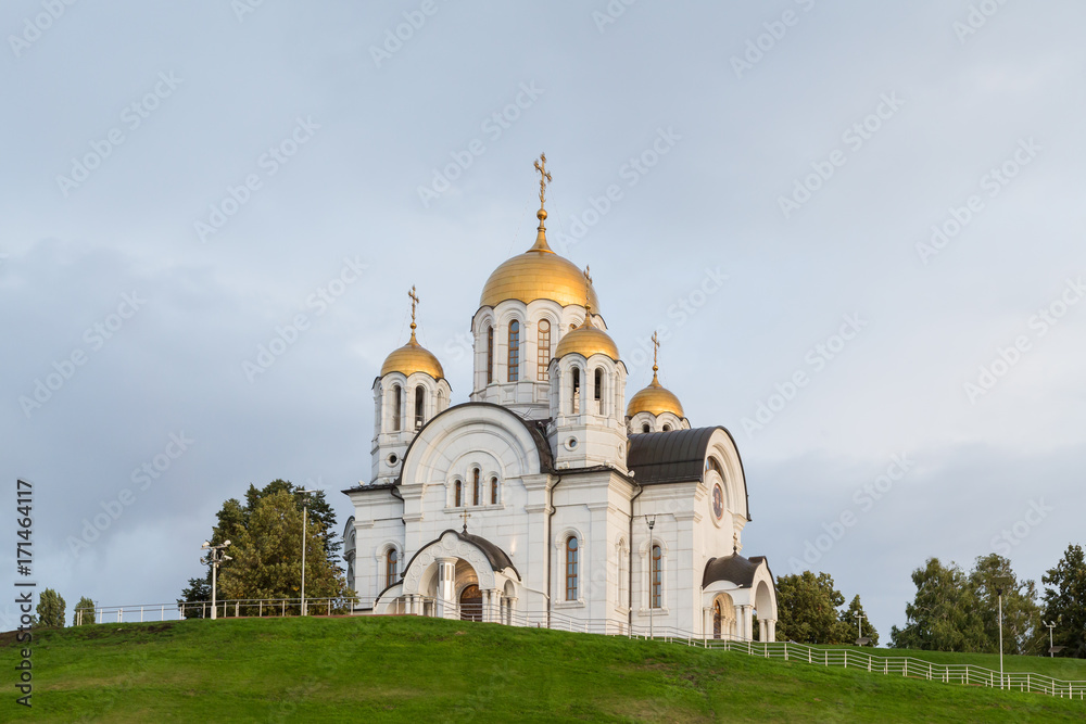 The temple in honor of the Holy great Martyr George the victorious. The City Of Samara, Russia.