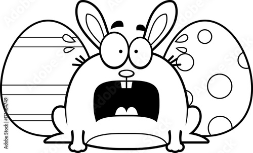Terrified Cartoon Easter Bunny