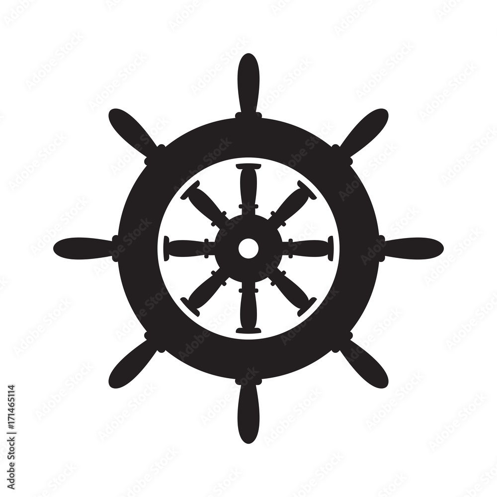 Fototapeta premium steering wheel ship