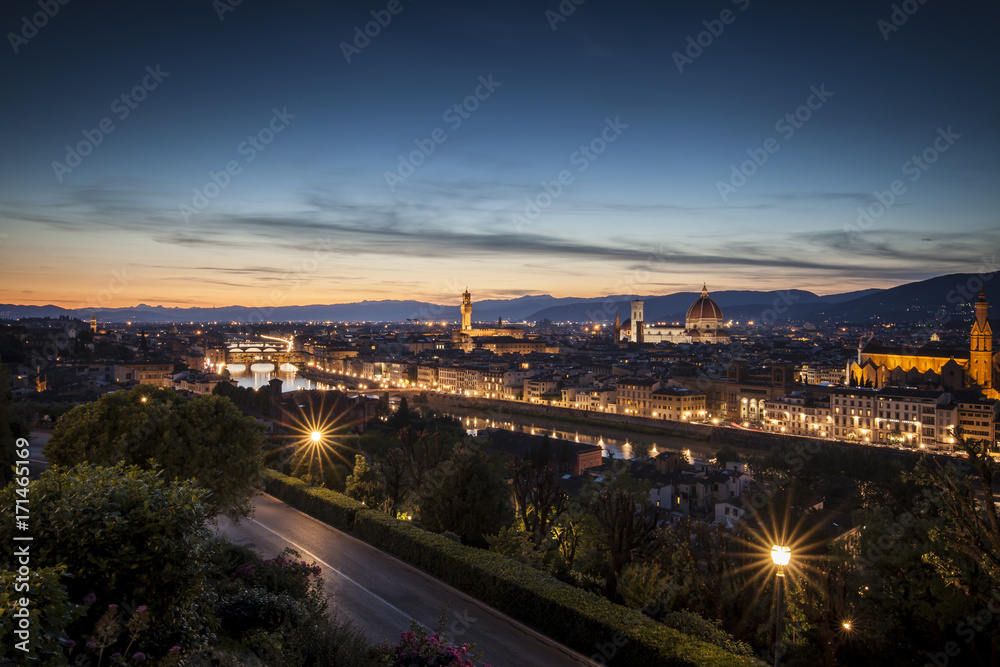Sunset view of Florence.