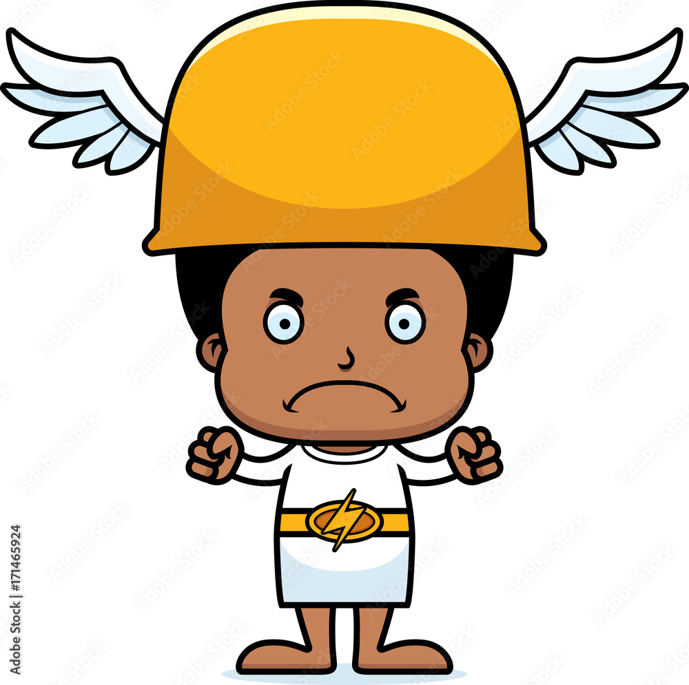Cartoon Angry Hermes Boy