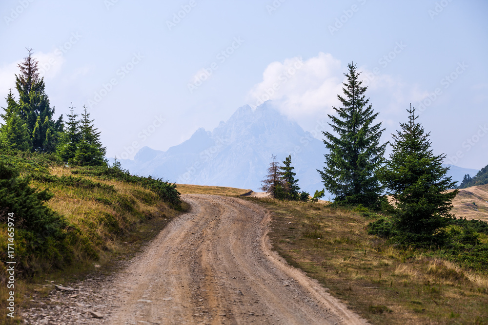 Rural road in mountains