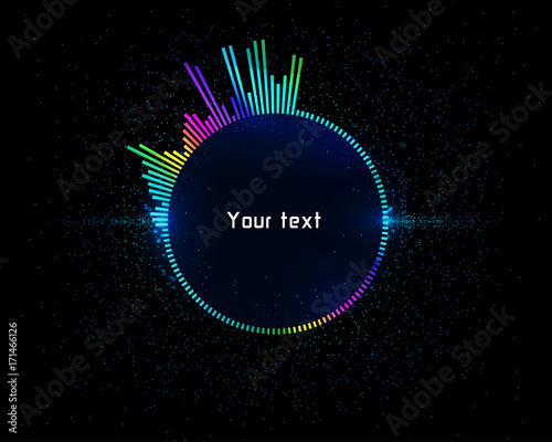 Futuristic color infographics as head-up display.