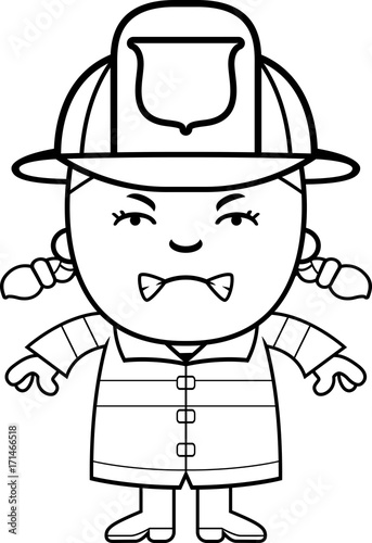 Angry Firefighter Girl