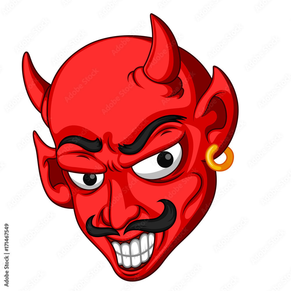 red devil head cartoon red devil head cartoon