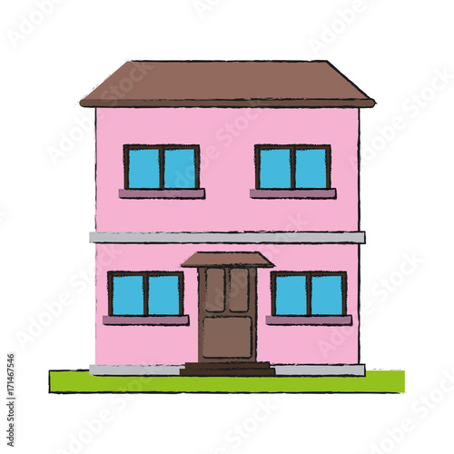 family classic house icon image vector illustration design