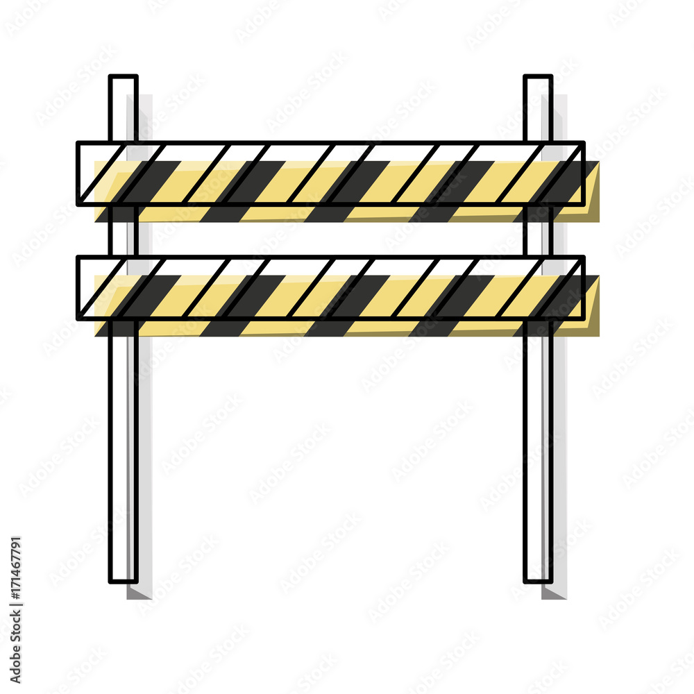warning barrier icon over white background vector illustration warning barrier icon over white background vector illustration