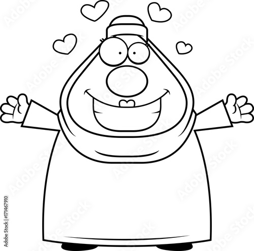 Cartoon Muslim Hug
