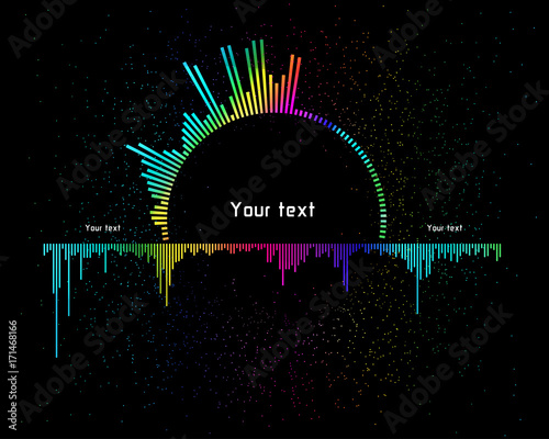 Futuristic abstract color equalizer.