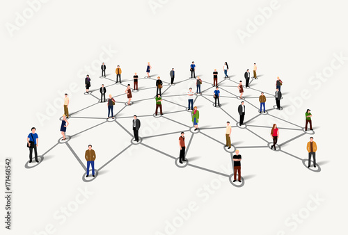 Connecting people. Social network concept. photo