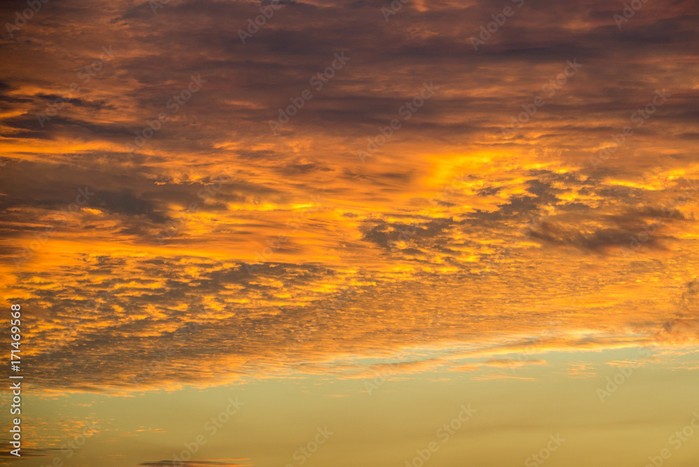 Obraz premium Red orange sky