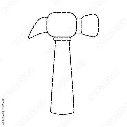 hammer tool icon image vector illustration design