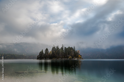 Eibsee lake and the clouds