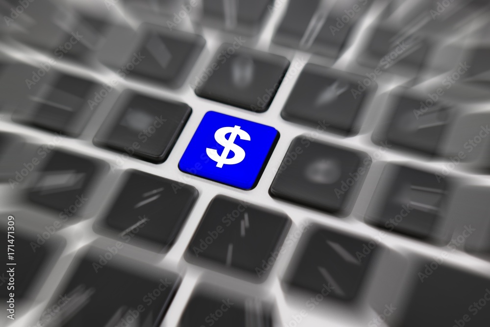 Dollarzeichen auf einer Tastatur Dollarzeichen auf einer Tastatur