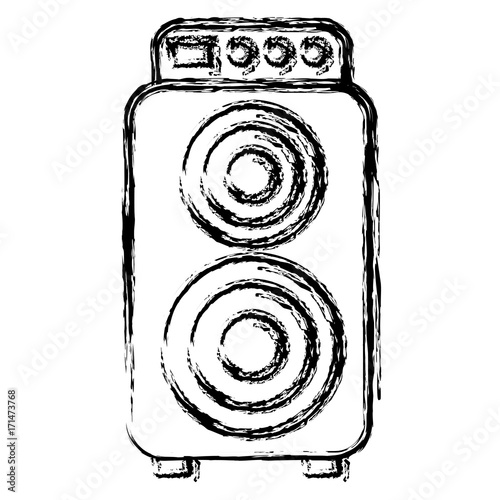 Music speaker isolated icon vector illustration graphic design