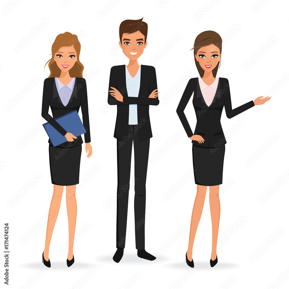 Business people teamwork character. Business people teamwork character.