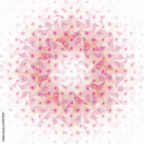 Digital art design. Abstract colorful fractal texture. Flower pattern