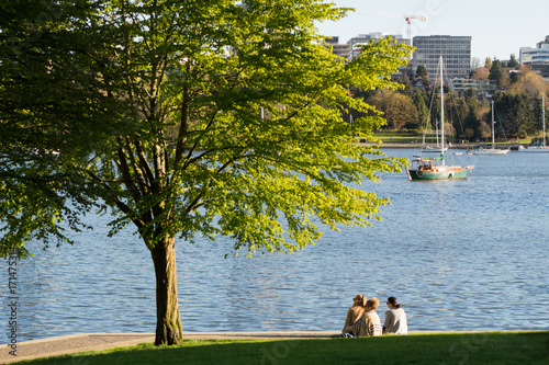 Photo of girls enjoying the day at False Creek, Vancouver BC