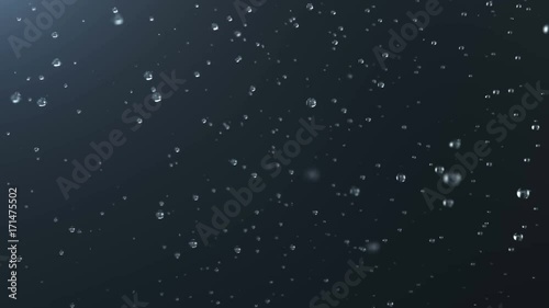 Beautiful falling drops of rain.