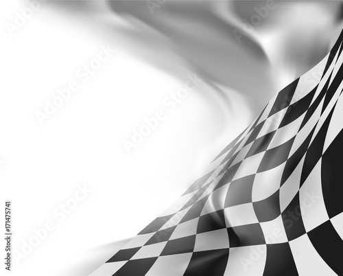 checkered flag background vector race design