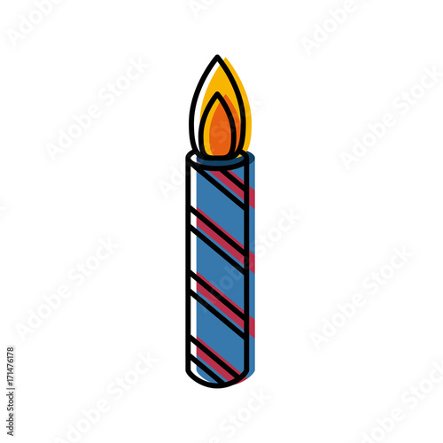 Birthday candle isolated icon vector illustration graphic design