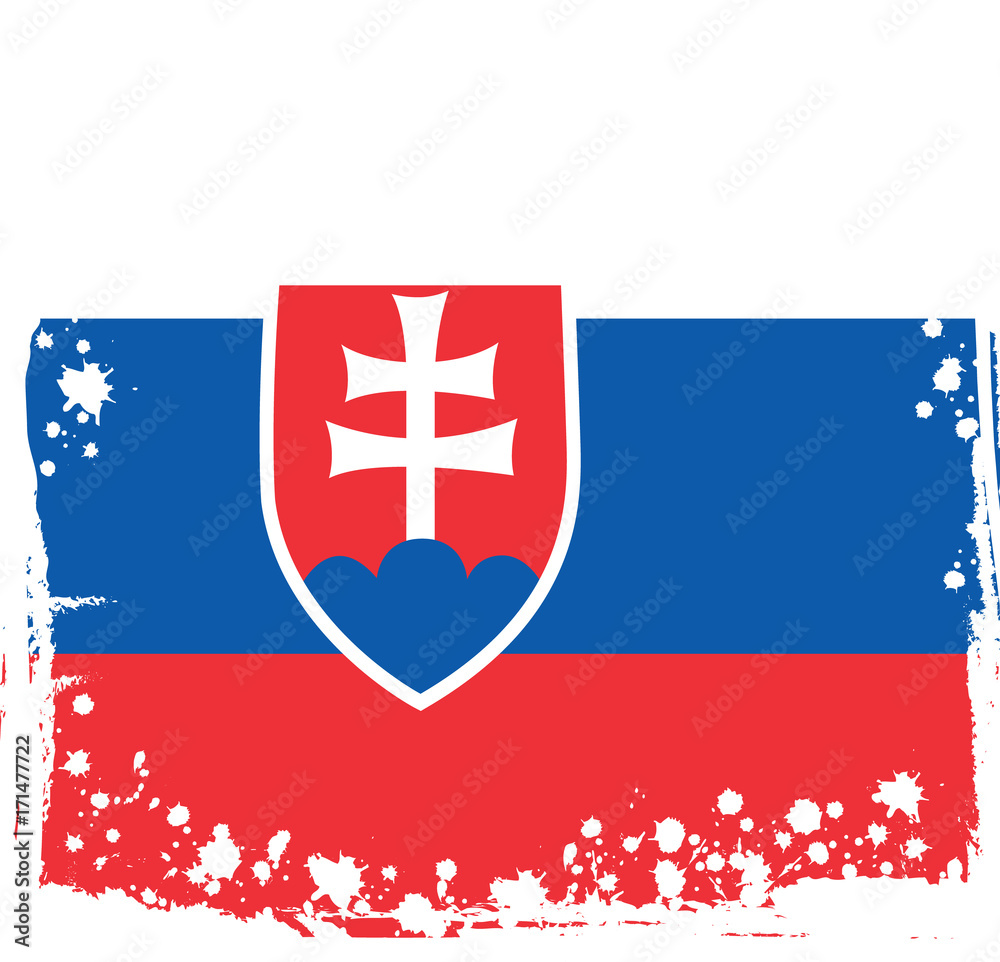 Fototapeta premium Abstract Slovakia Flag, Slovak Colors (Vector Art)