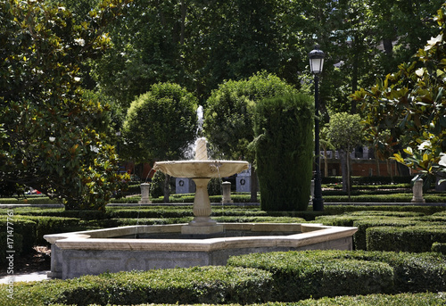 Sabatini gardens in Madrid. Spain