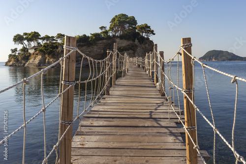 Wooden bridge to Cameo island