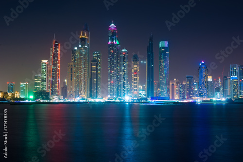 Dubai Panorama at Night - Dubai Marina