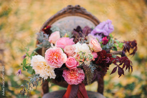 Autumn themed  Wedding Floral Bouquet; fall flowers bouquet