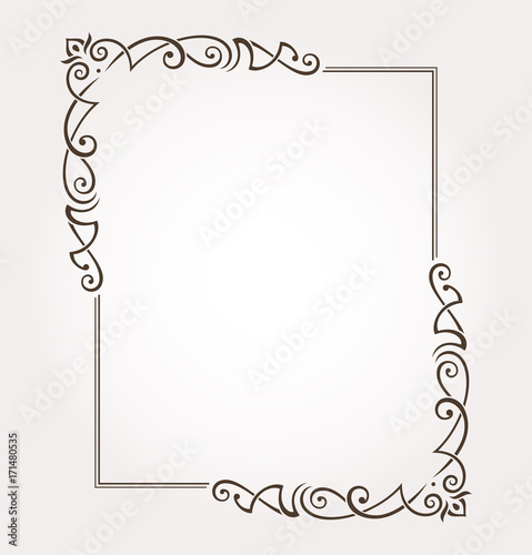 Frame and page decoration. Vector illustration