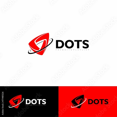 play logo idea fit to letter D