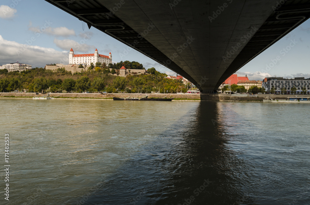 vibrant city of Bratislava, Slovakia city in august