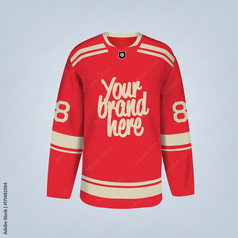 Obraz premium Vector illustration of hockey team jersey template