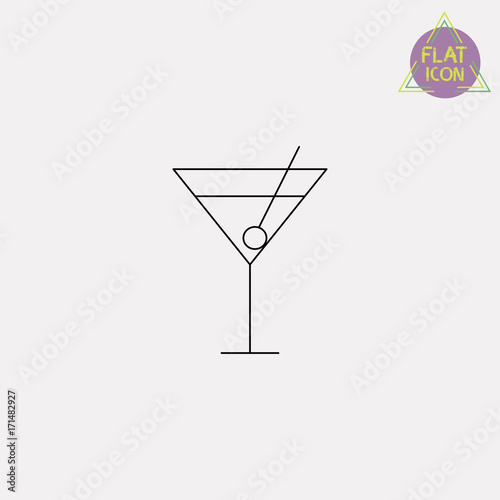 martini line icon