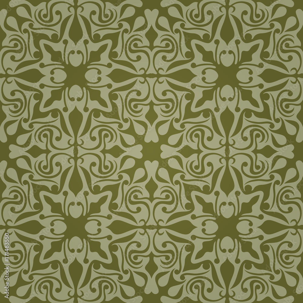 Seamless green abstract pattern. Vector illustration Seamless green abstract pattern. Vector illustration