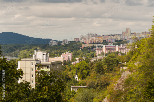 Photography vivid, vibrant city of Bratislava in august