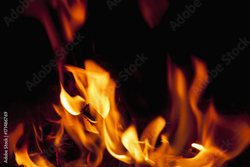 background of fire as a symbol of hell and eternal torment
