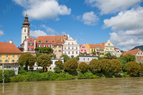 Altstadt Panorama von Frohnleiten bei Graz in der Steiermark, Österreich