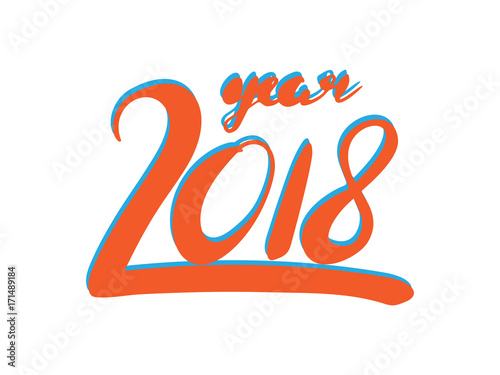 2018 Happy New Year or Christmas Background creative greeting card design, can be used for flyers, invitation, posters, brochure, banners, calendar.