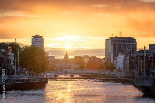 Dublin Sunset River Liffey