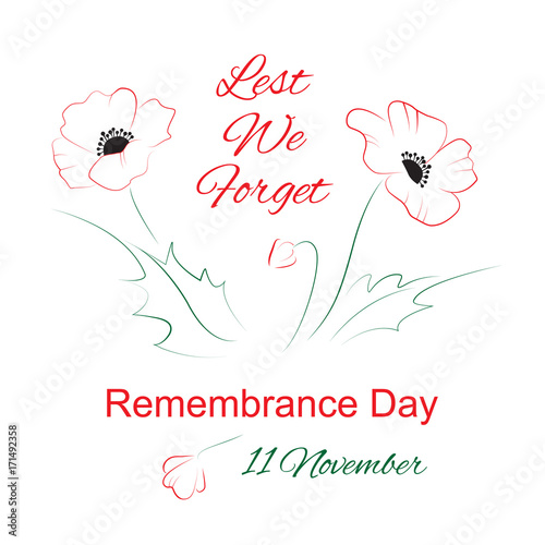 Fototapeta Naklejka Na Ścianę i Meble -  Remembrance day symbol